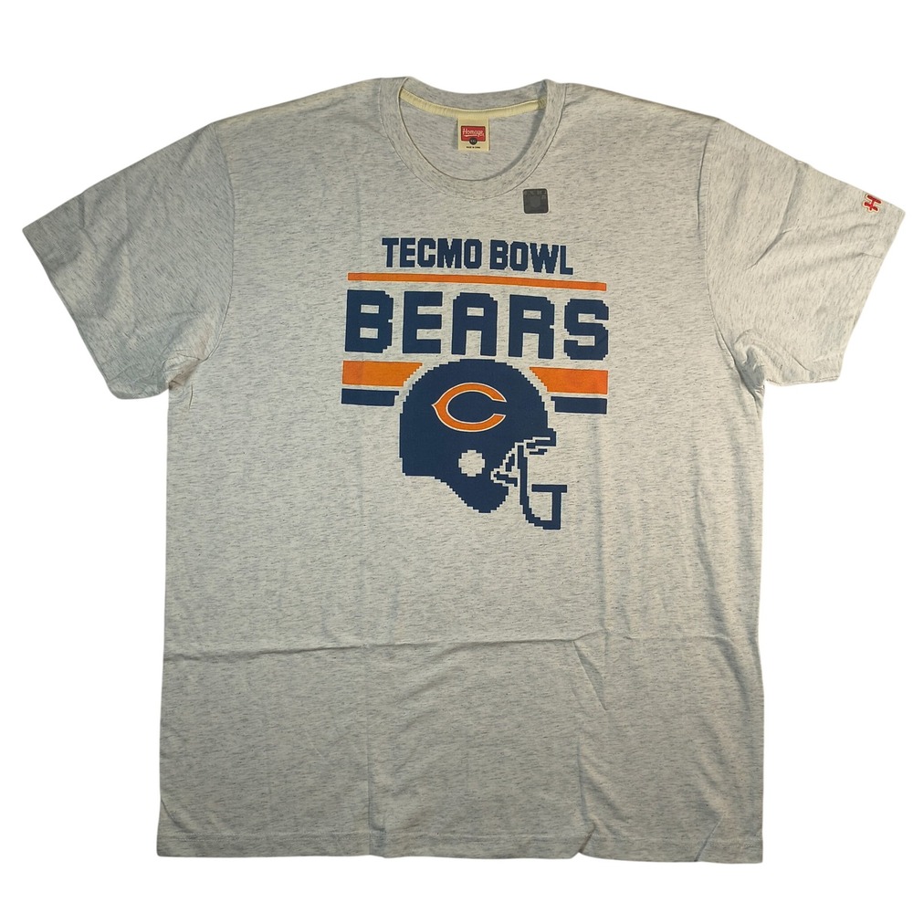Homage Tecmo Bowl Chicago Bears T Shirt Mens XXL Gray NFL Retro Graphic NWOT - Picture 1 of 5